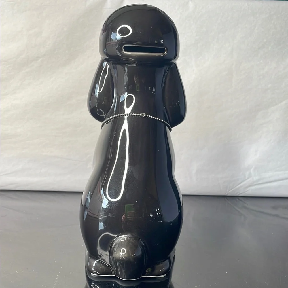 Black poodle piggy bank‎ with Glossy Finish